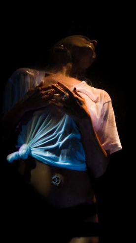 Female exotic dancer performing a private striptease show